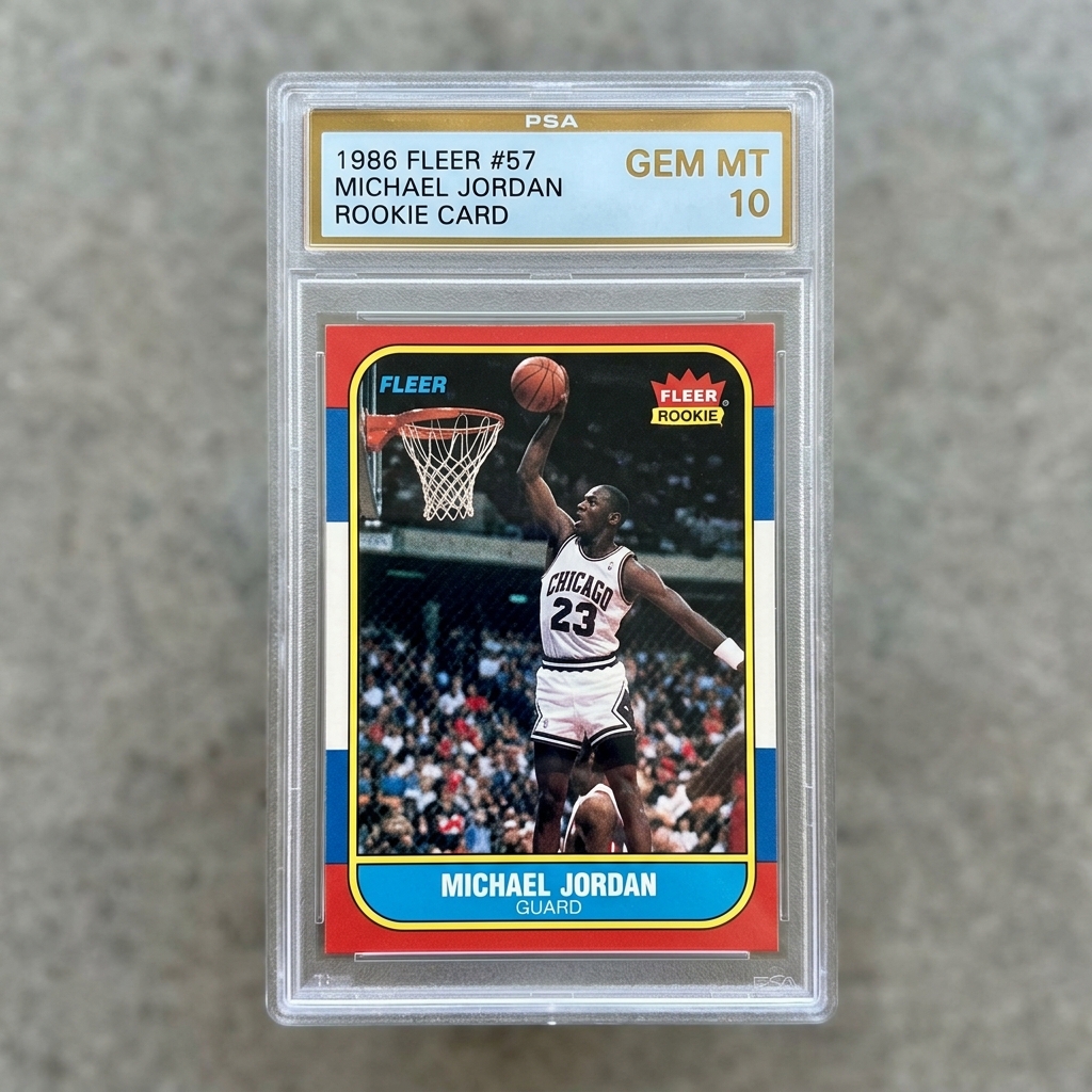 1986 Fleer Michael Jordan Rookie #57 #8